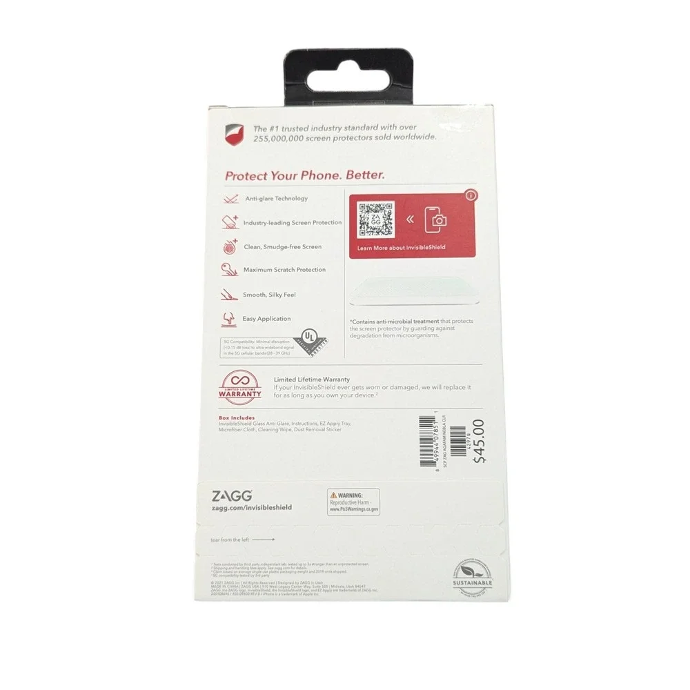 Z4N ZAGG Invisible Shield Anti-Glare Glass for Apple iPhone‎ 14 / 13 / 13 Pro